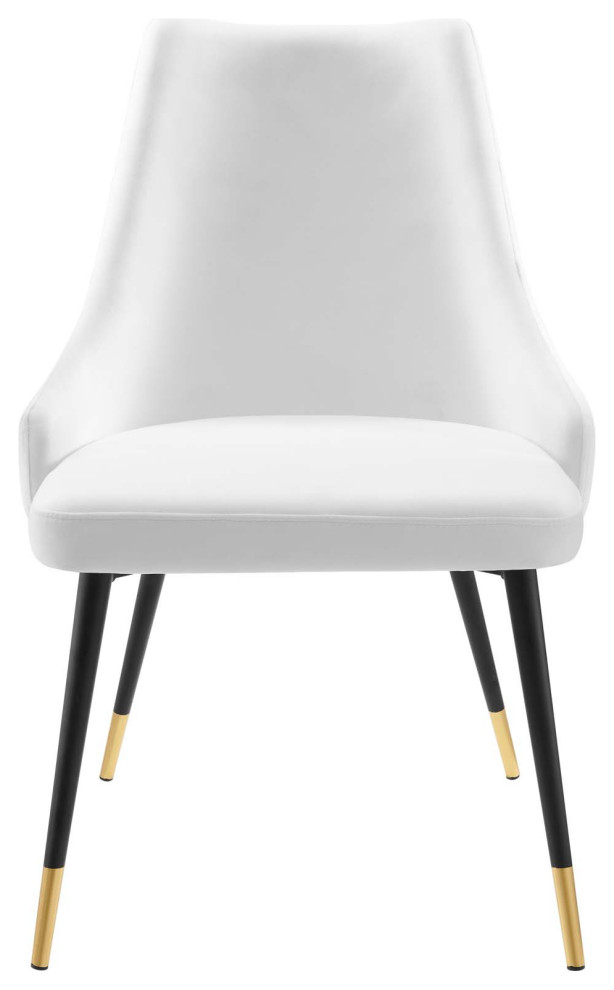 Adorn Tufted Performance Velvet Dining Side Chair   Midcentury   Dining Chairs   by Morning Design Group  Inc  Houzz