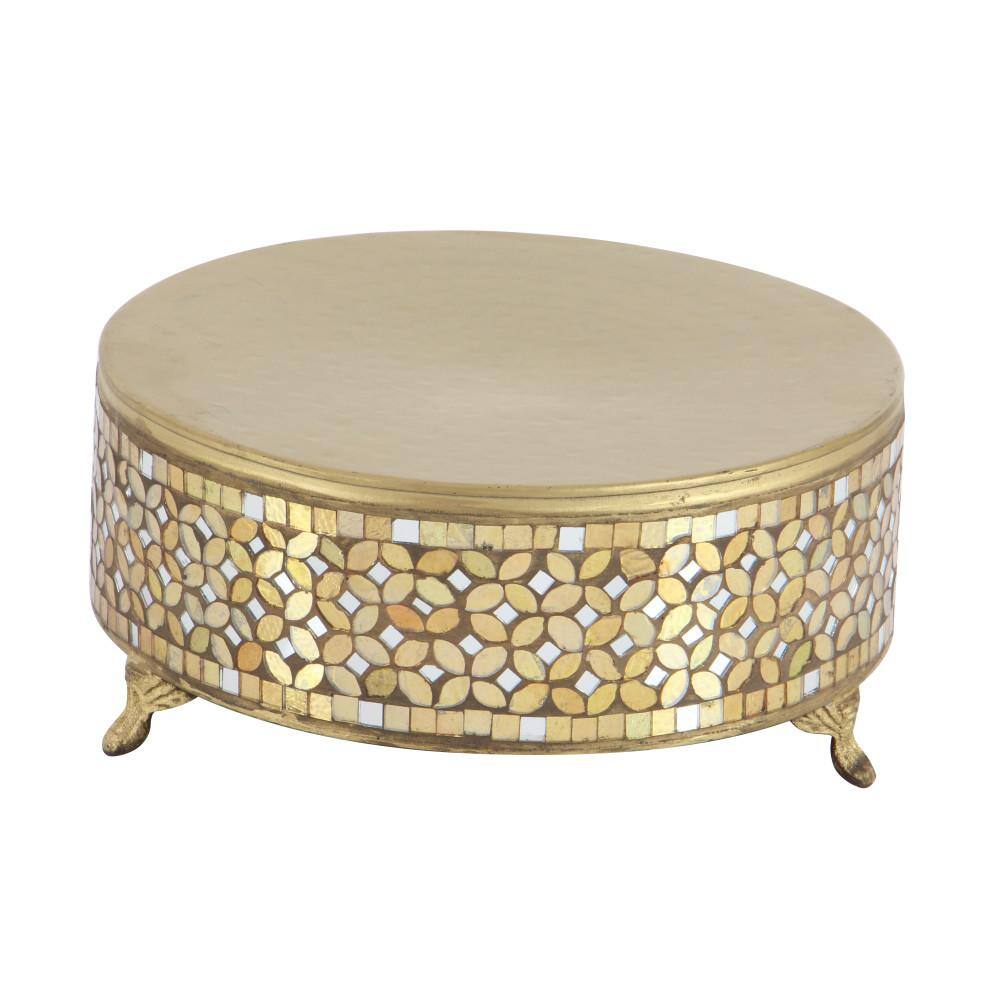 Litton Lane Gold Metal Glam Cake Stand (Set of 3) 23980