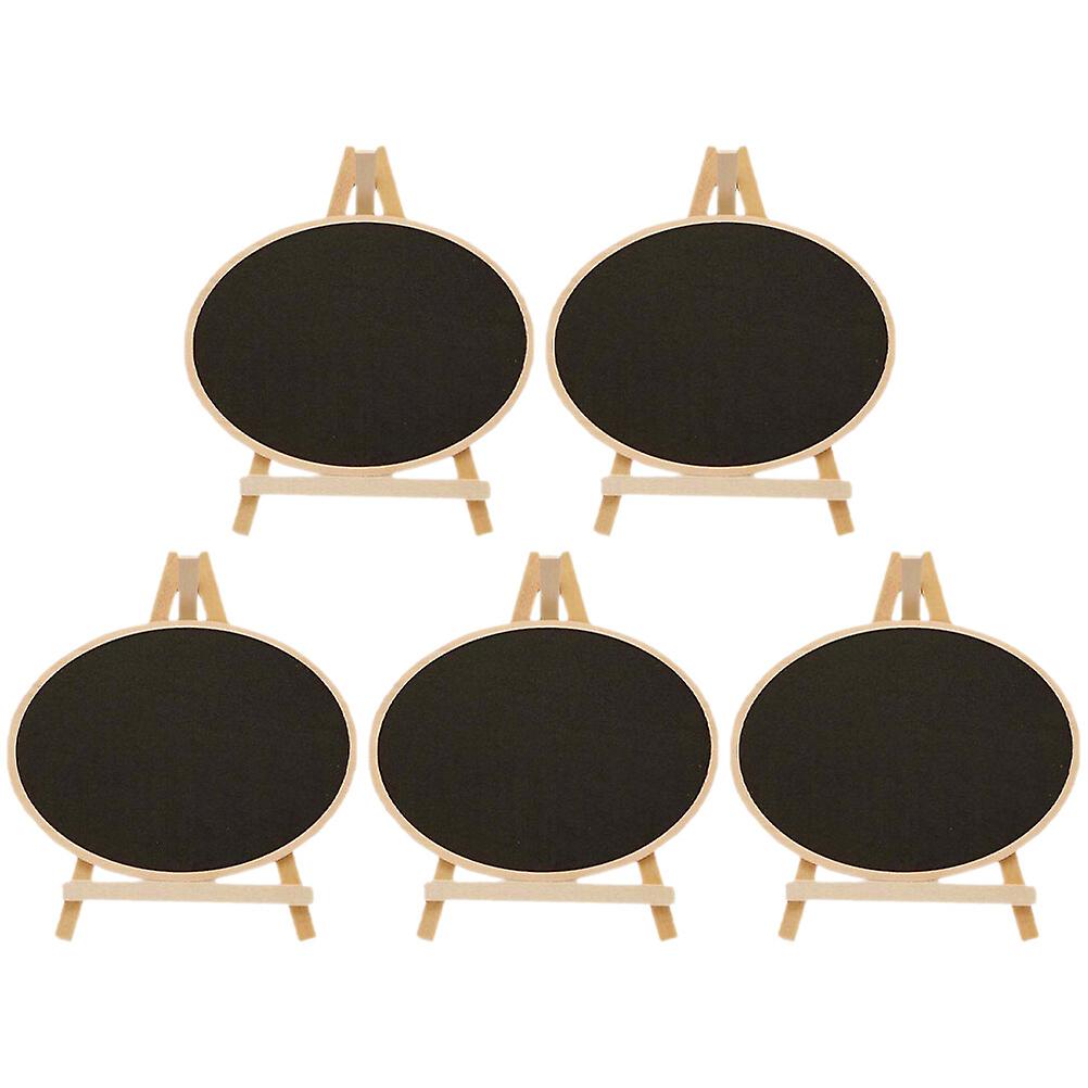 5pcs Desktop Message Board Small Chalkboard Sign Vertical Small Memo Board Coffee Bar Blackboard