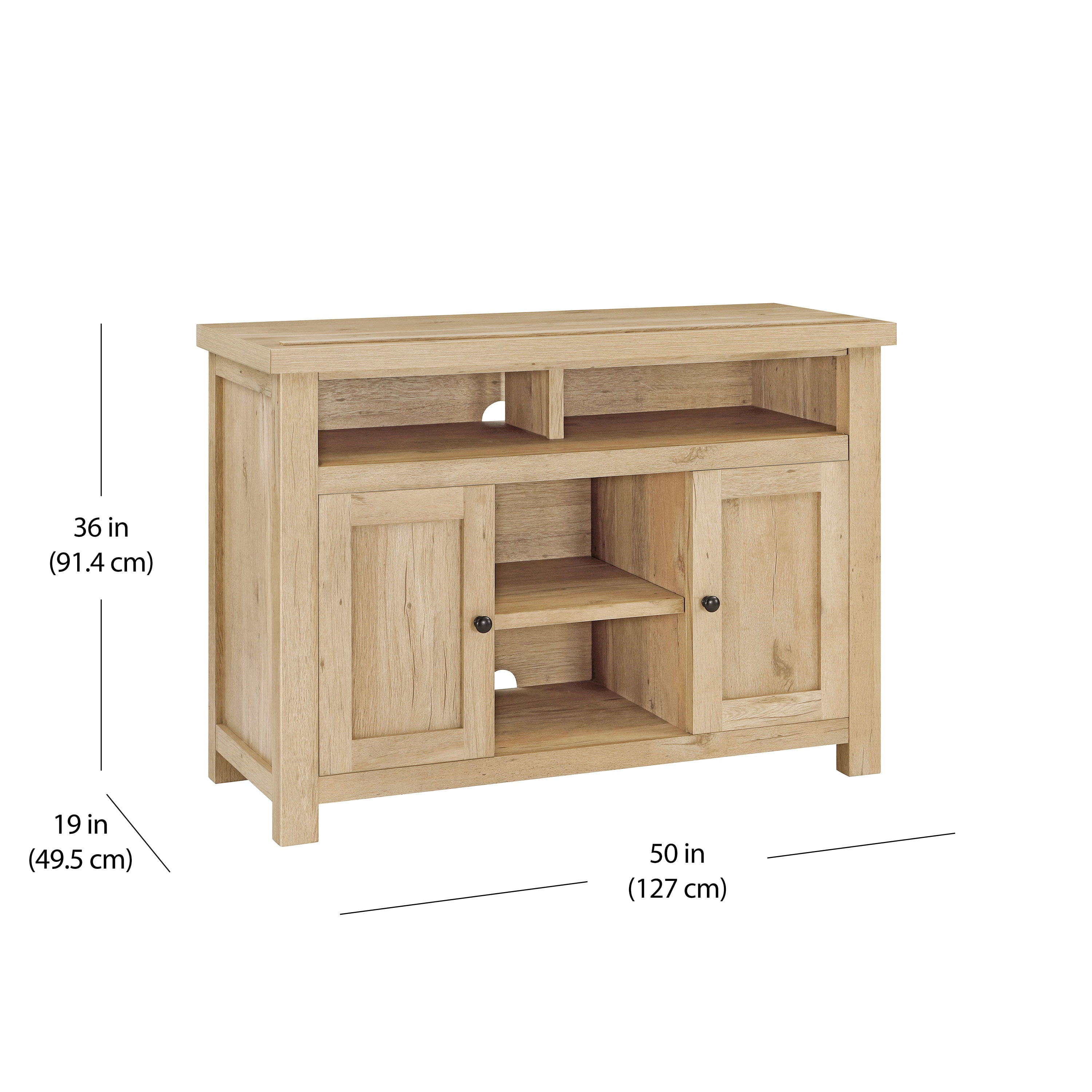 Better Homes & Gardens Wheaton Media Console for TVs ip to 60, Natural Oak