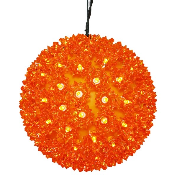 Vickerman 10 Starlight Sphere Christmas Ornament with 150 Orange Wide Angle LED Lights