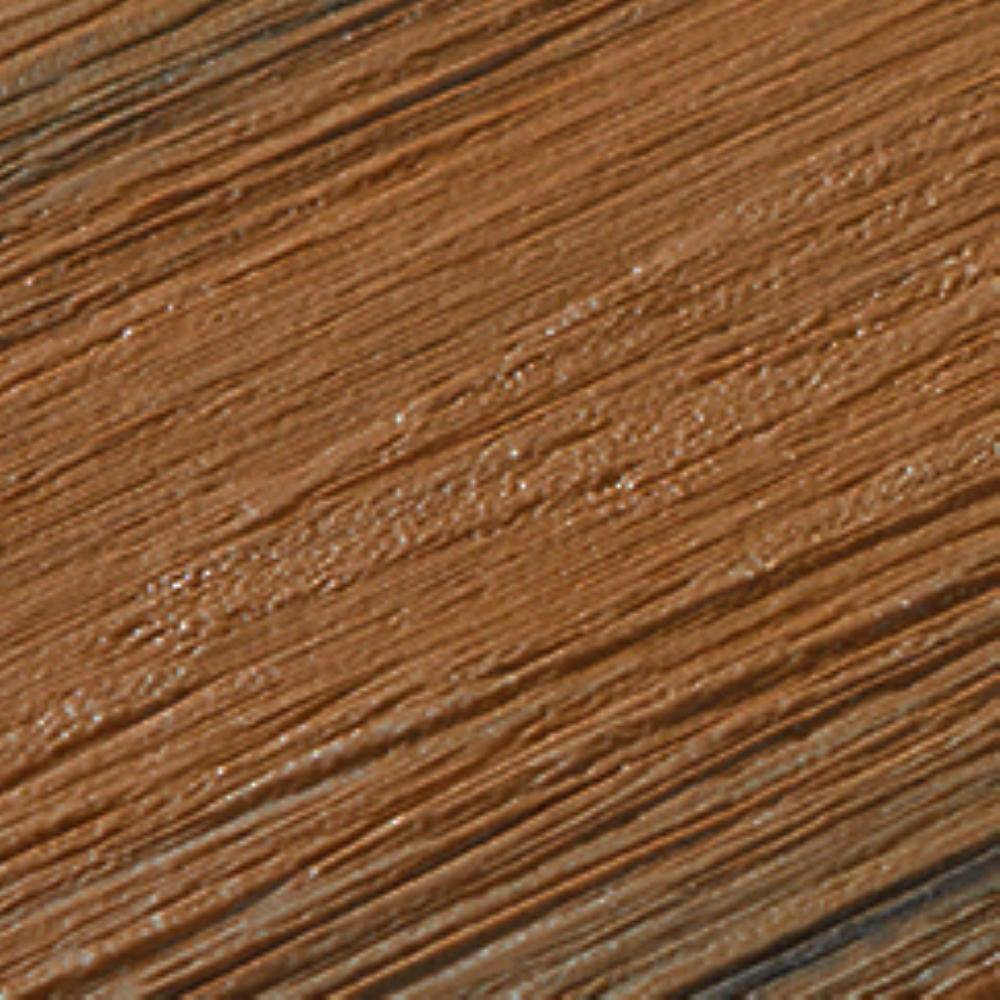 FORTRESS Infinity IS 5.35 in. x 6 in. Grooved Oasis Palm Brown Composite Deck Board Sample 194106110