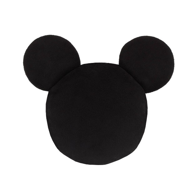 Disney Mickey Mouse Shaped Wall Decor Black Plush 3pc