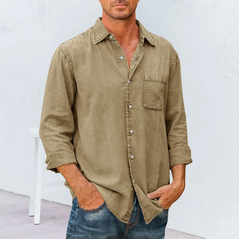 Mens Long Sleeve Button Down Shirt