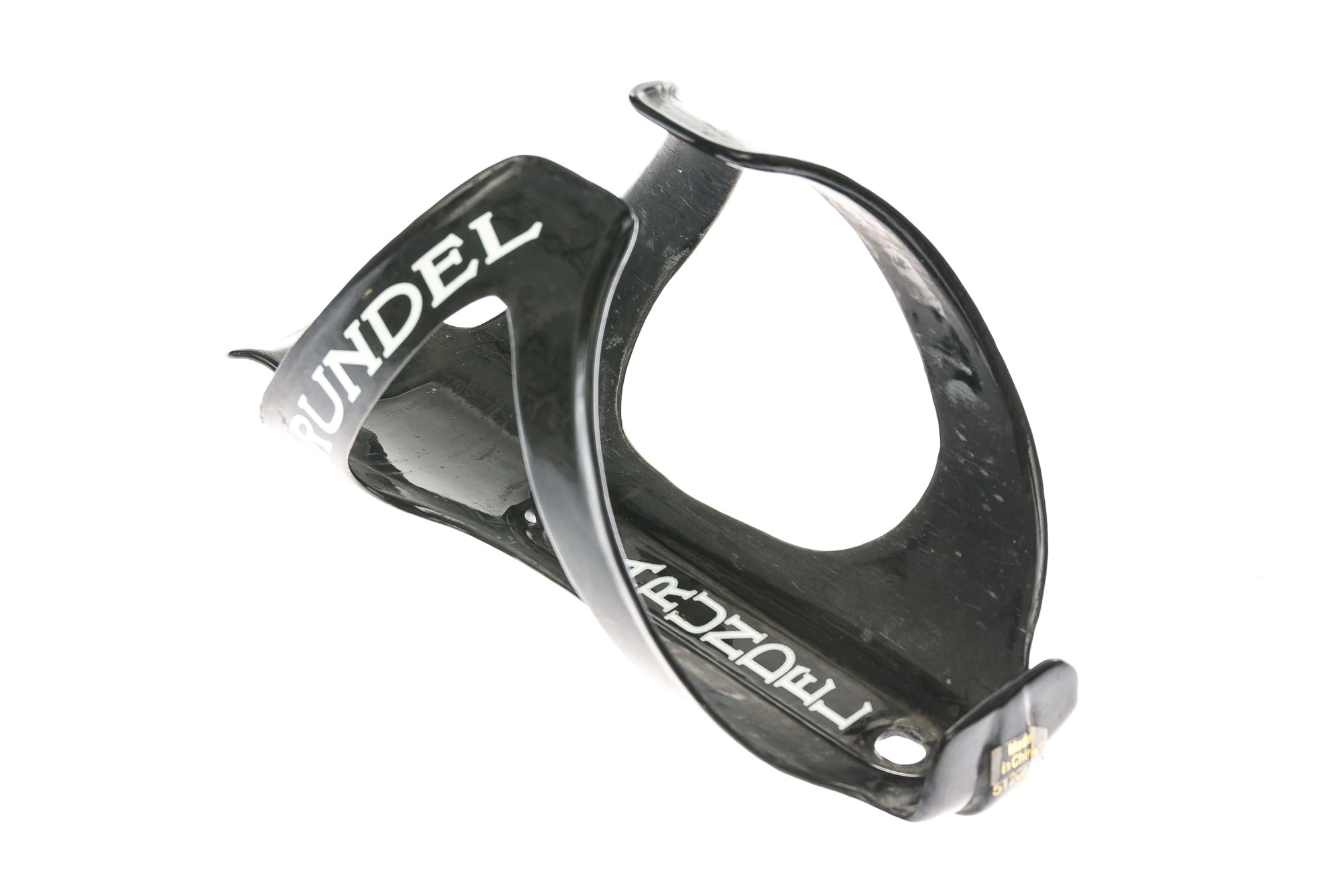 Arundel Dave-O Carbon Water Bottle Cage Black/White Logo