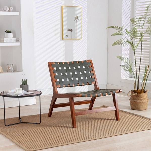 Modern Solid Wood Frame Accent Chair for Living Room