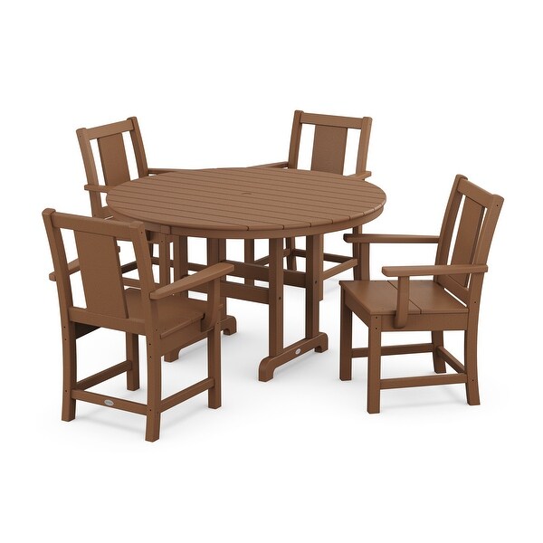 POLYWOOD Prairie 5Piece Round Farmhouse Dining Set