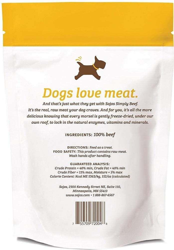 Sojos Simply Beef Freeze Dried Dog Treats