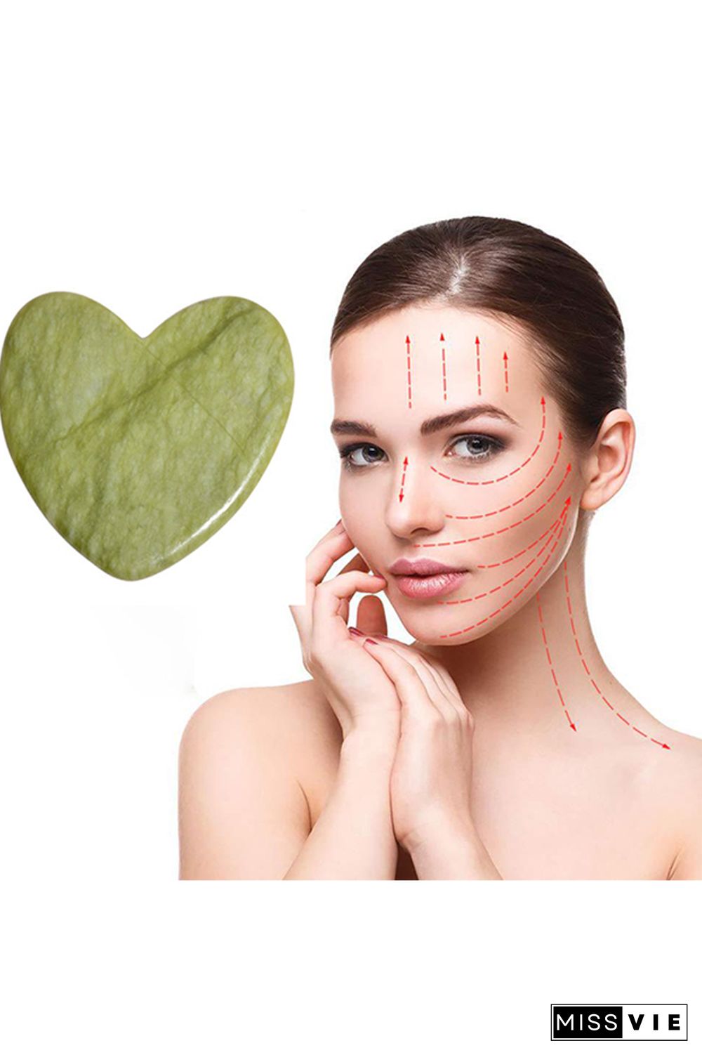 Heart-shaped Gua Sha Massage Tool Scrapping Plate MOQ 5pcs