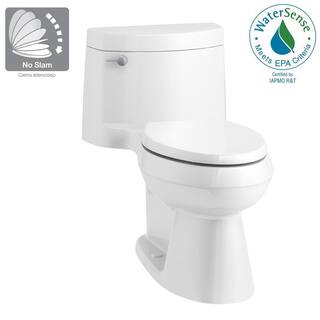 KOHLER Cimarron 1-Piece 1.28 GPF Single Flush Elongated Toilet in White K-3619-0