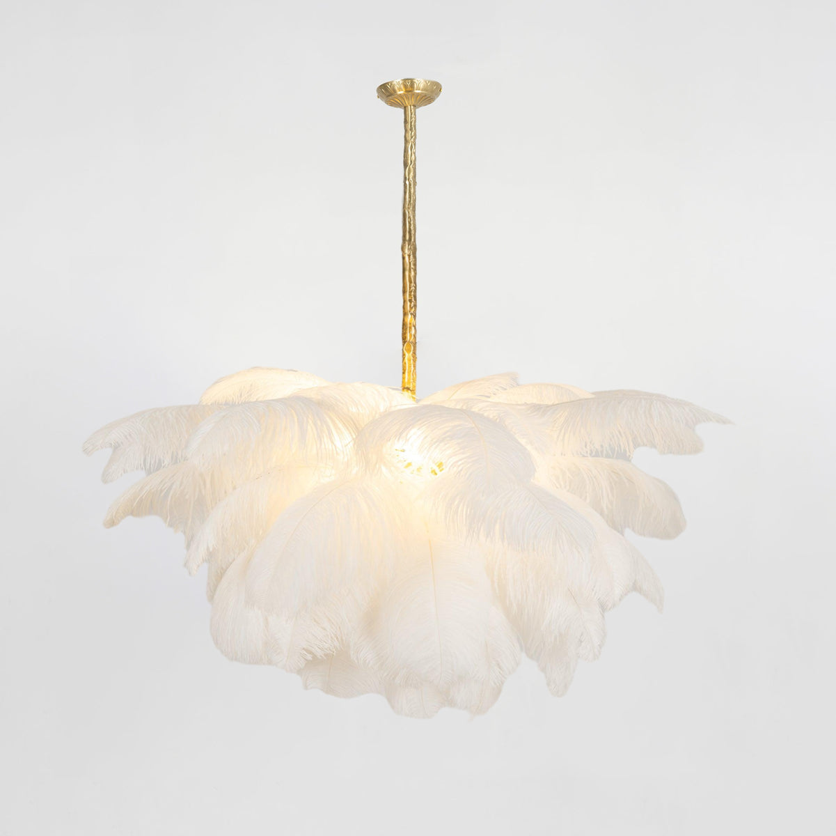 Ostrich Feather Chandelier