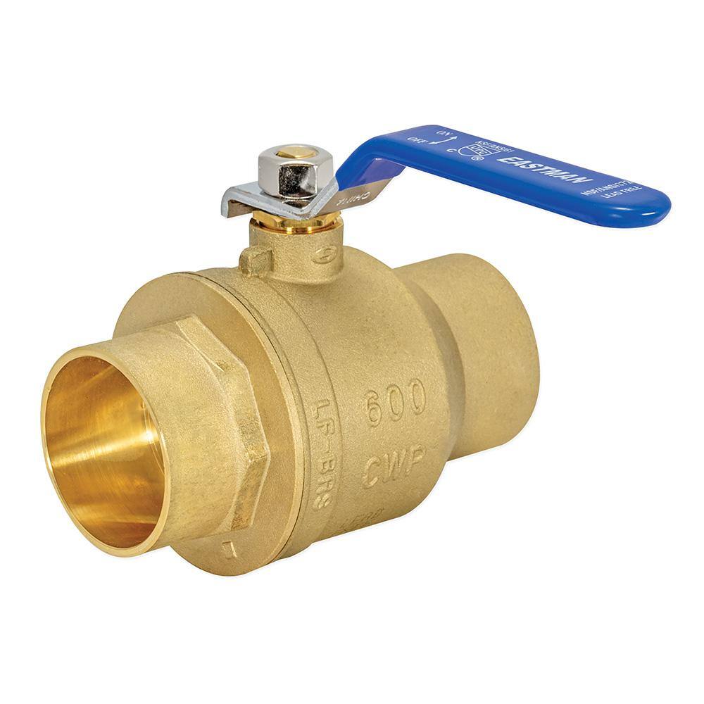 EASTMAN 2 in. x 2 in. Brass Sweat C x C Full Port Ball Valve 20071LF