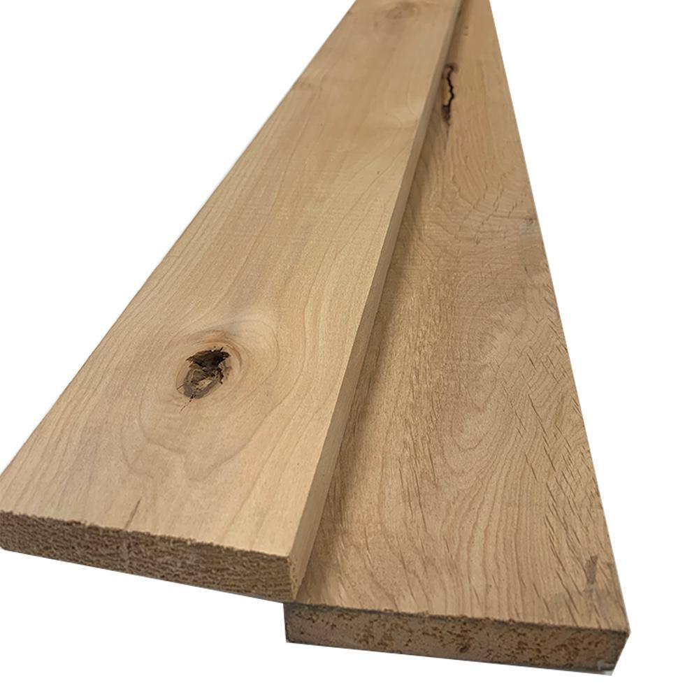 Swaner Hardwood 1 in. x 4 in. x 8 ft. Knotty Alder S4S Board (2-Pack) OL04031696AK