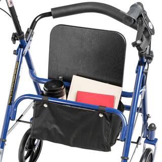 Drive Medical Four Wheel Rollator Rolling Walker with Fold Up Removable Back Support Blue 10257bl-1