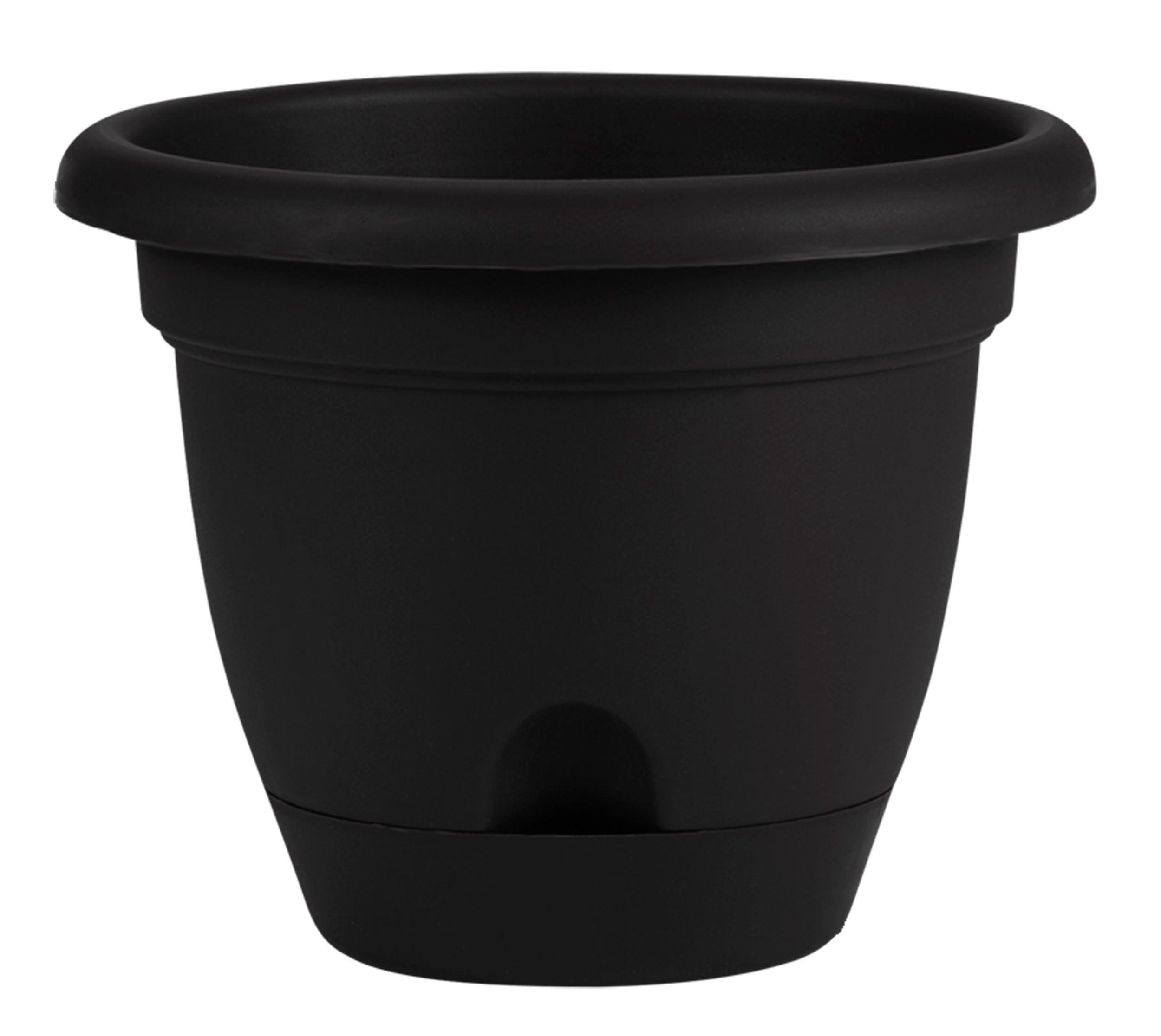 Bloem Lucca Self Watering Planter 16 in. Black