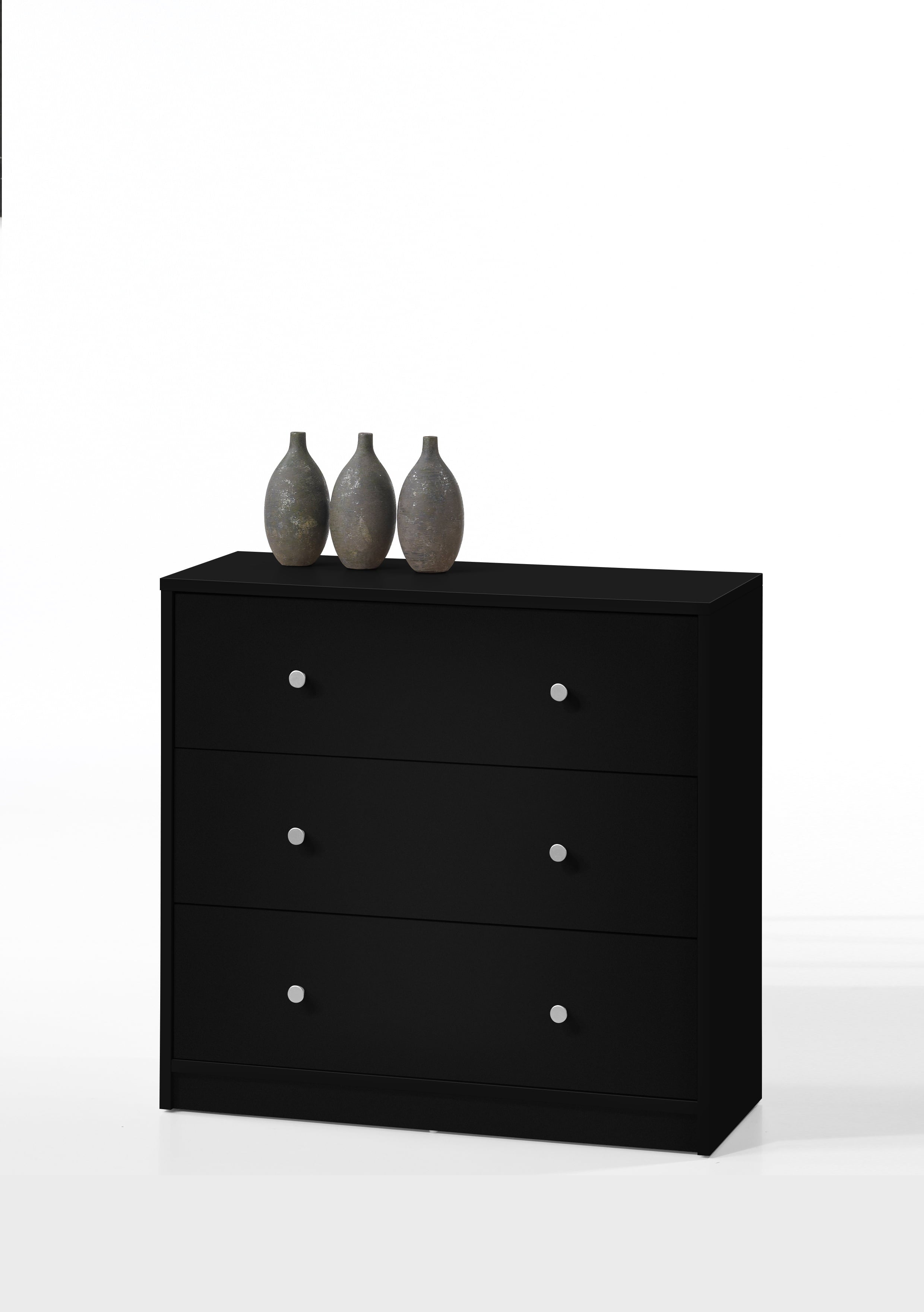 Studio 3 Drawer Chest, Black