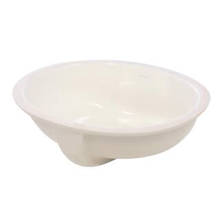 KOHLER Caxton Vitreous China Undermount Bathroom Sink with Overflow Drain in Biscuit with Overflow Drain K-2210-96