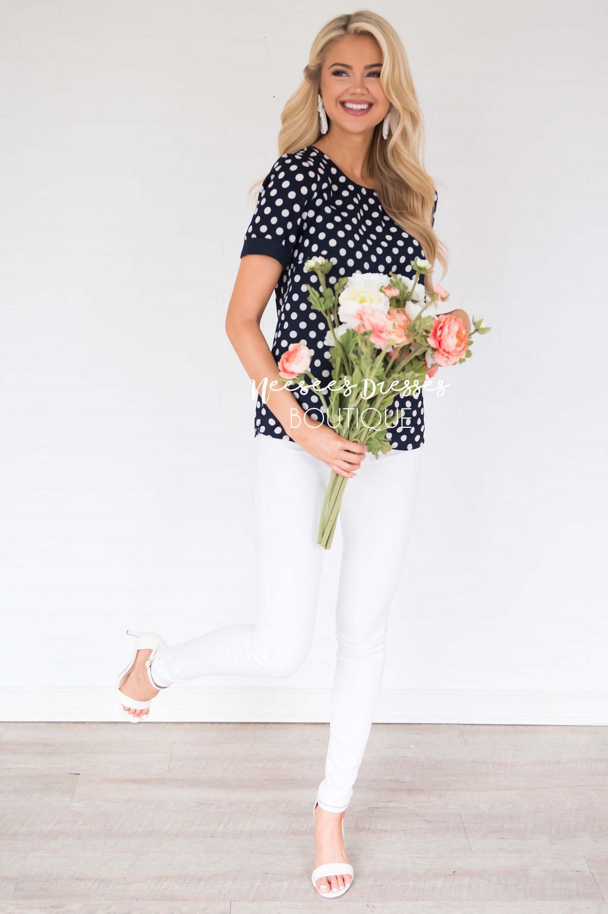 Little By Little Polka Dot Blouse