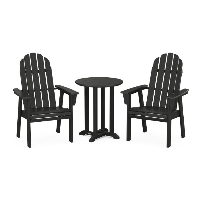 Polywood Vineyard Adirondack 3-Piece Round Dining Set PWS1320-1