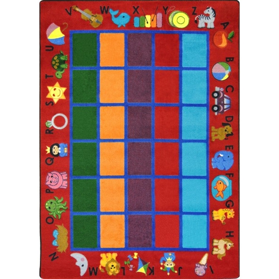 Joy Carpets 1624 Alphabet Phonics Rug