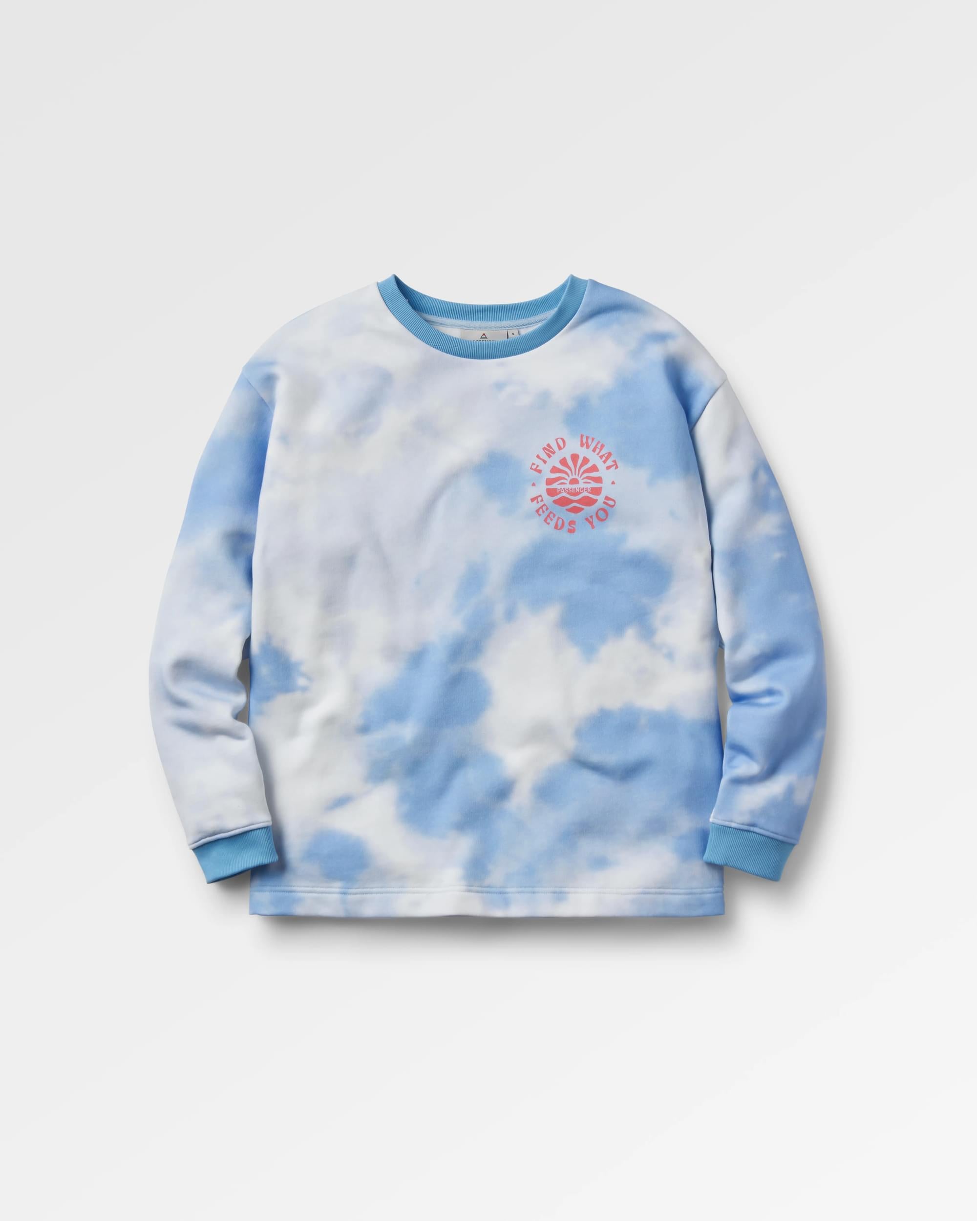 Rediscover Organic Cotton Sweatshirt - Tie Dye Cornflower