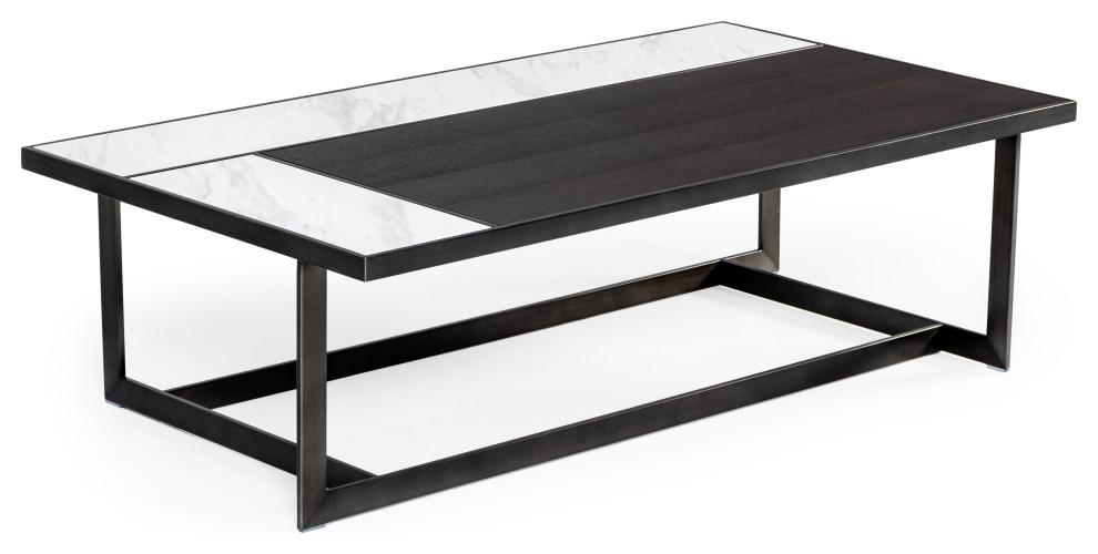 Modrest Fargo Modern Ceramic and Grey Walnut Coffee Table   Industrial   Coffee Tables   by Vig Furniture Inc.  Houzz