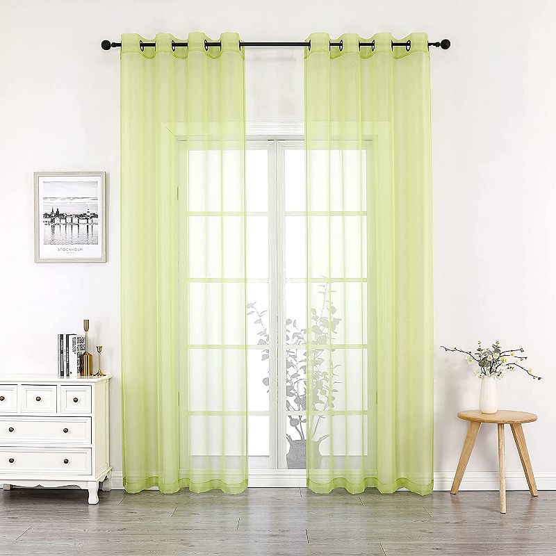 GoodGram Ultra Luxurious Elegant Sheer Grommet Single Curtain Panel