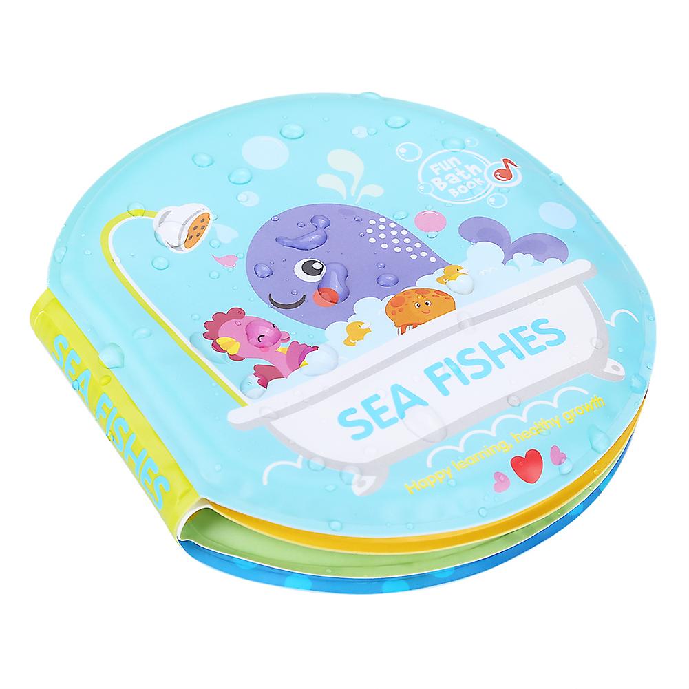 Baby Bath Book Tear Proof Infant Shower Toy Early Education Toys For Bath Time (sea)