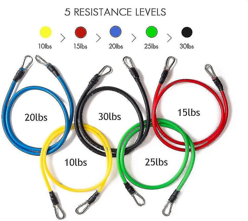 11pcs/set Fitness Exercises Ance S Pull Rope Tubes