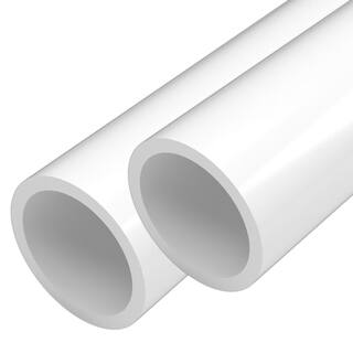 Formufit 1-12 in. x 5 ft. White Furniture Grade Schedule 40 PVC Pipe (2-Pack) P112FGP-WH-5x2