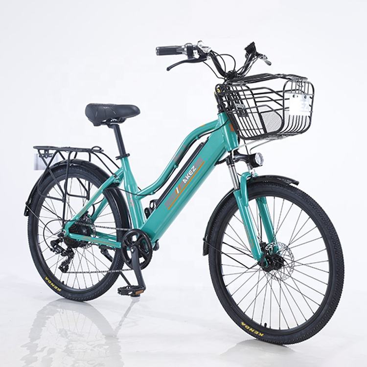 Hot selling cheap price new model 26 inch street use e bike 17 inch aluminum alloy frame electric bicycle with suspension fork