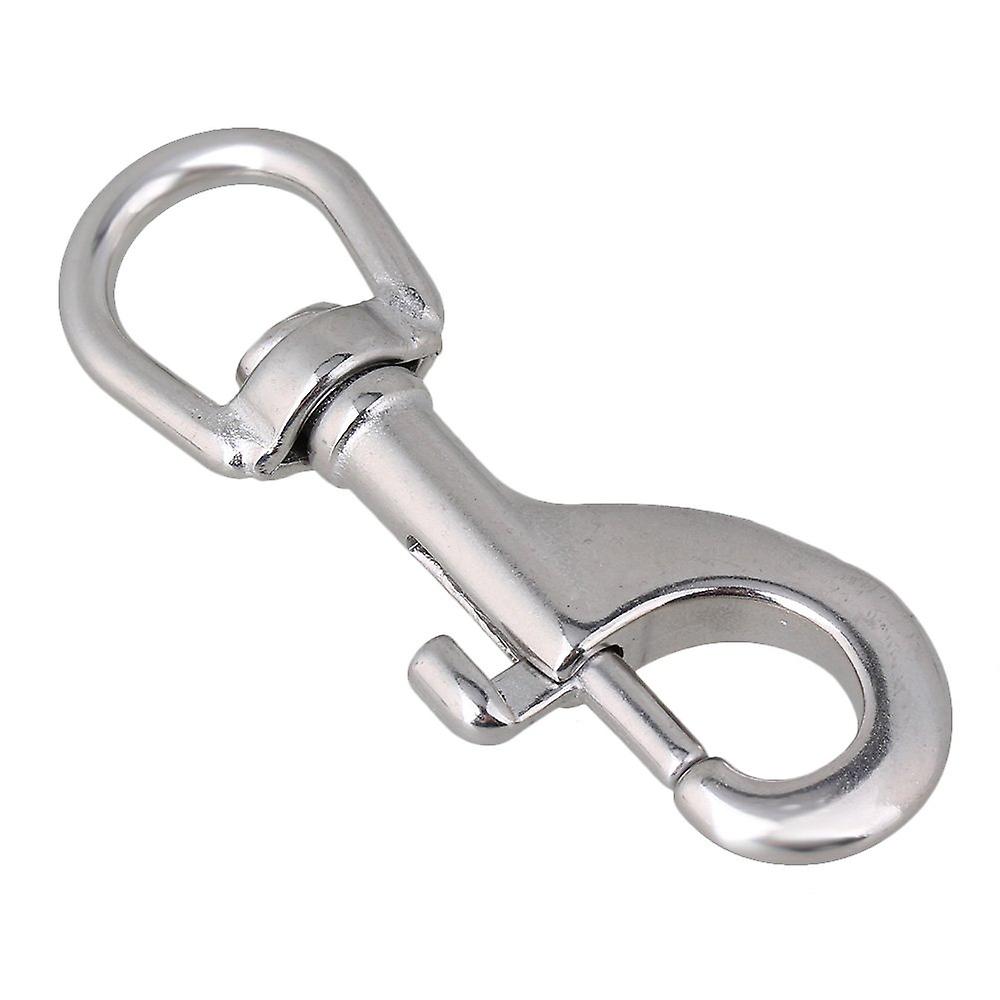 Round Eye Swivel Bolt Snap Hooks Key Chain Clip Stainless Steel