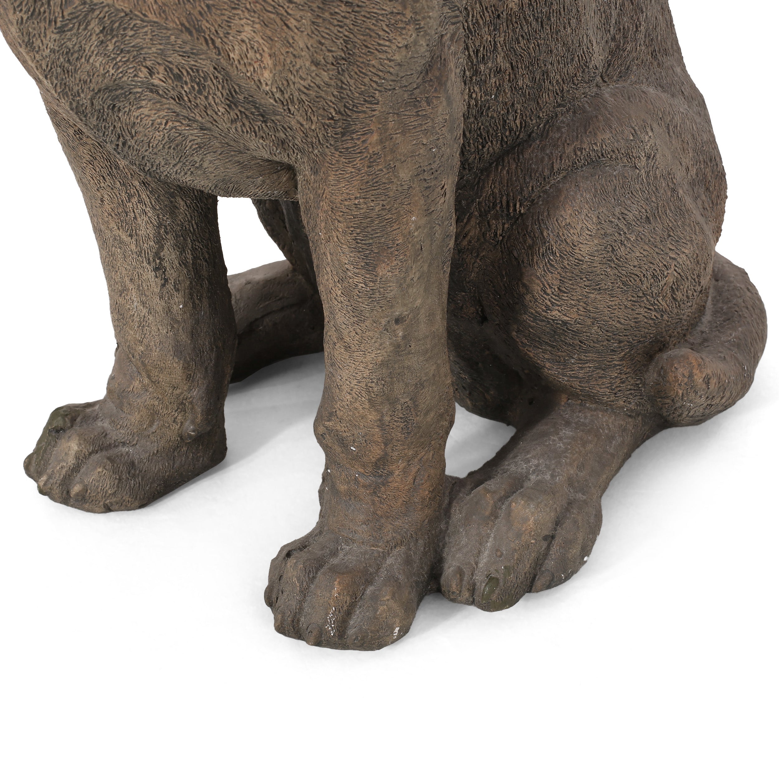 Noble House 19.5" Caine Cast Stone Outdoor Dog Garden Statue