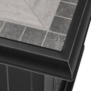 Home Decorators Collection St. Charles 25.98 in. x 25 in. Rectangular Steel Propane Gas Black Fire Pit FHTM80319