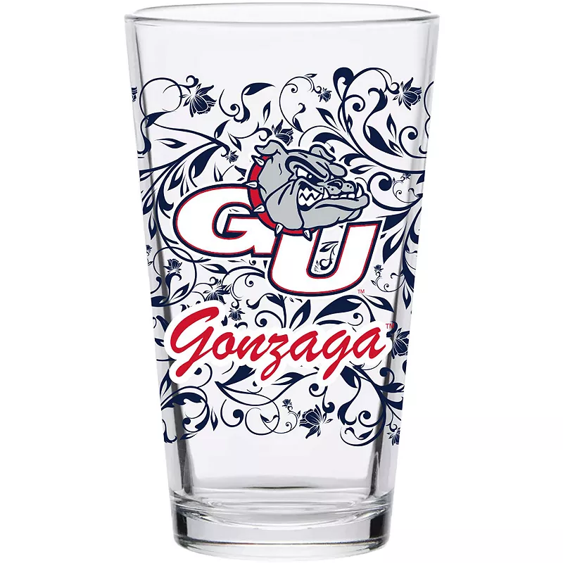 Gonzaga Bulldogs 16oz. Floral Pint Glass