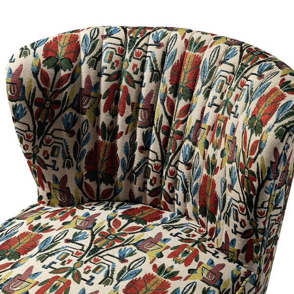 Estebana Contemporary Upholstered Side Chair with Floral Pattern Set of 2 by HULALA HOME