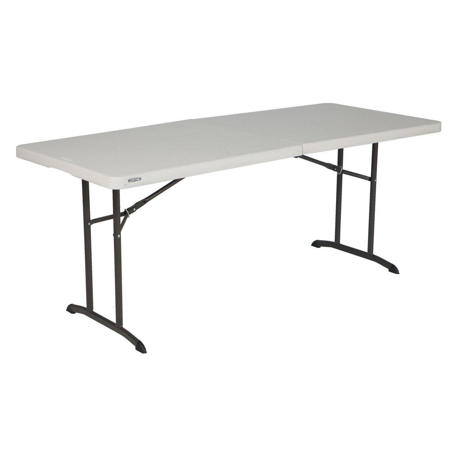 Lifetime Products 6 ft. Commercial Fold-in-Half Table， 80382