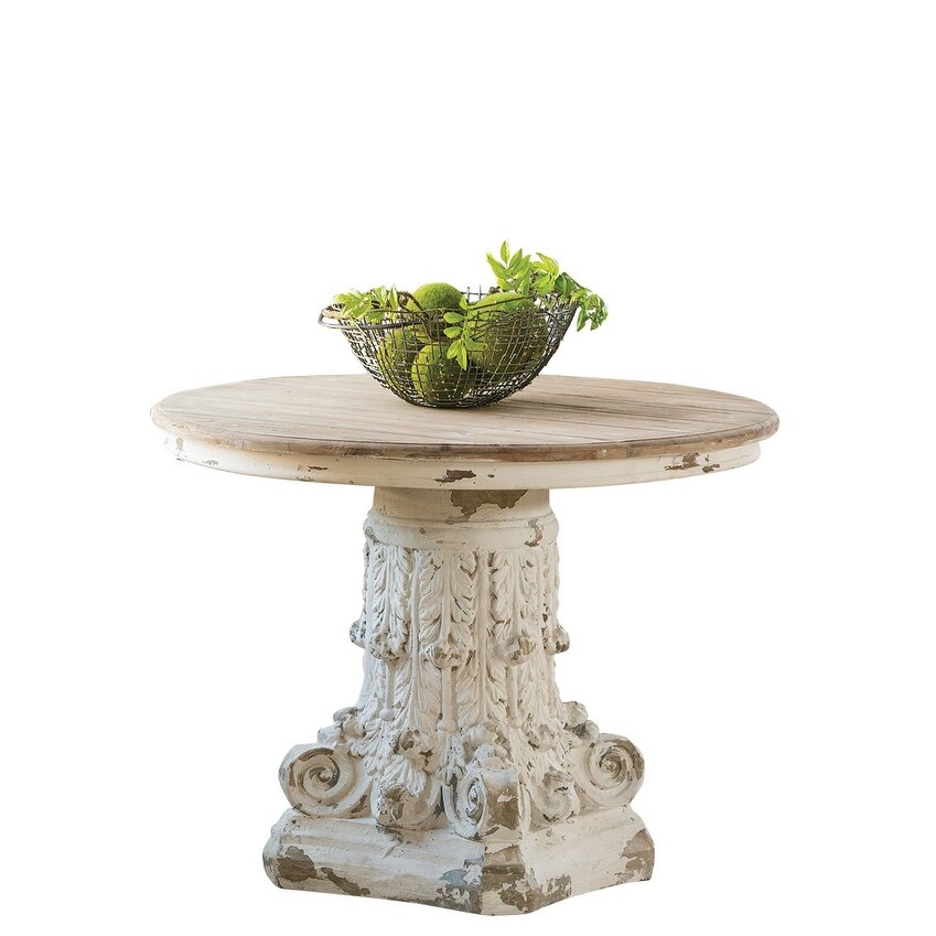 Sullivans Round Pedestal Table  White   39\