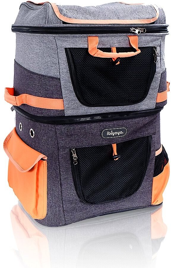 ibiyaya Two-Tier Dog and Cat Travel Backpack