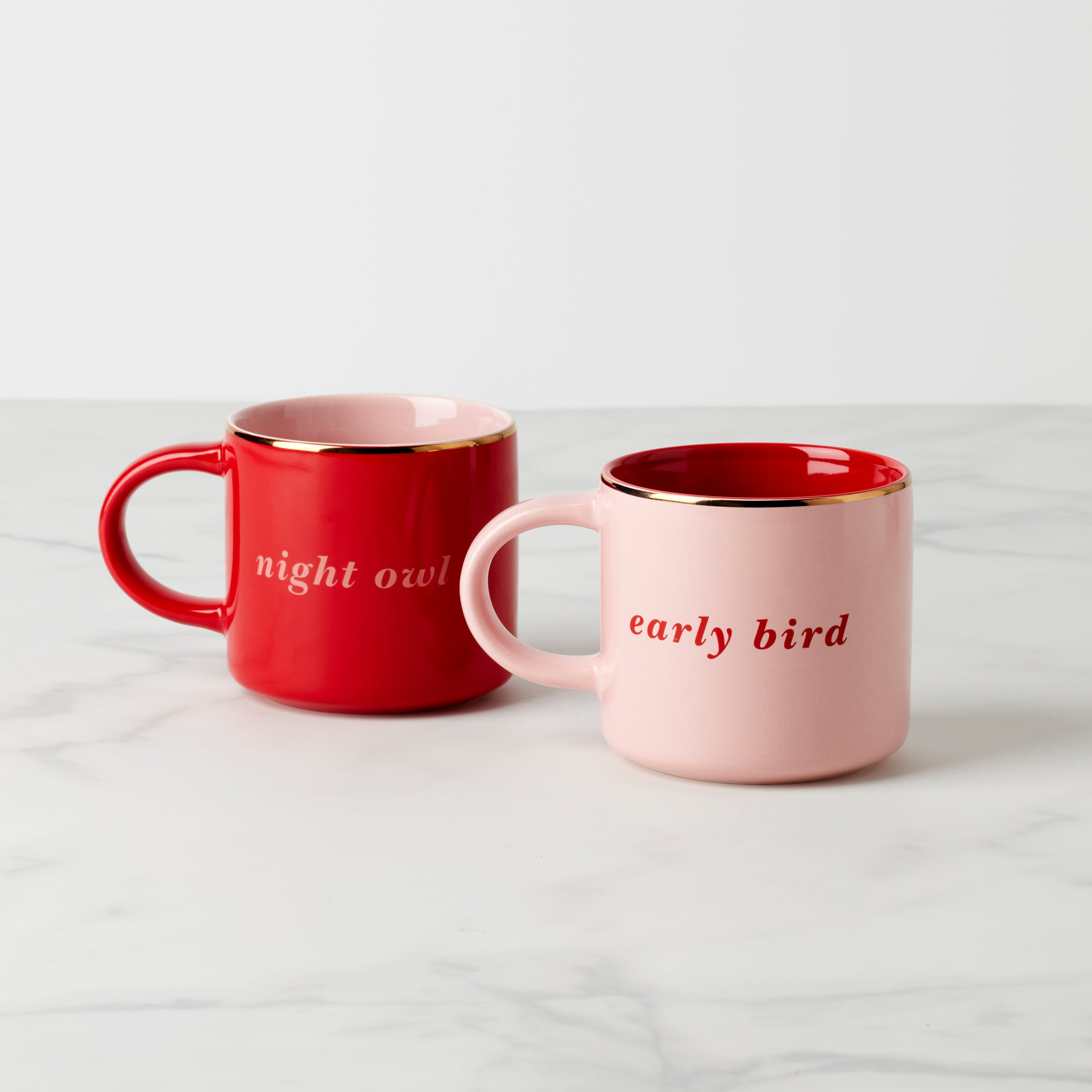 Early Bird & Night Owl Mugs, Set of 2