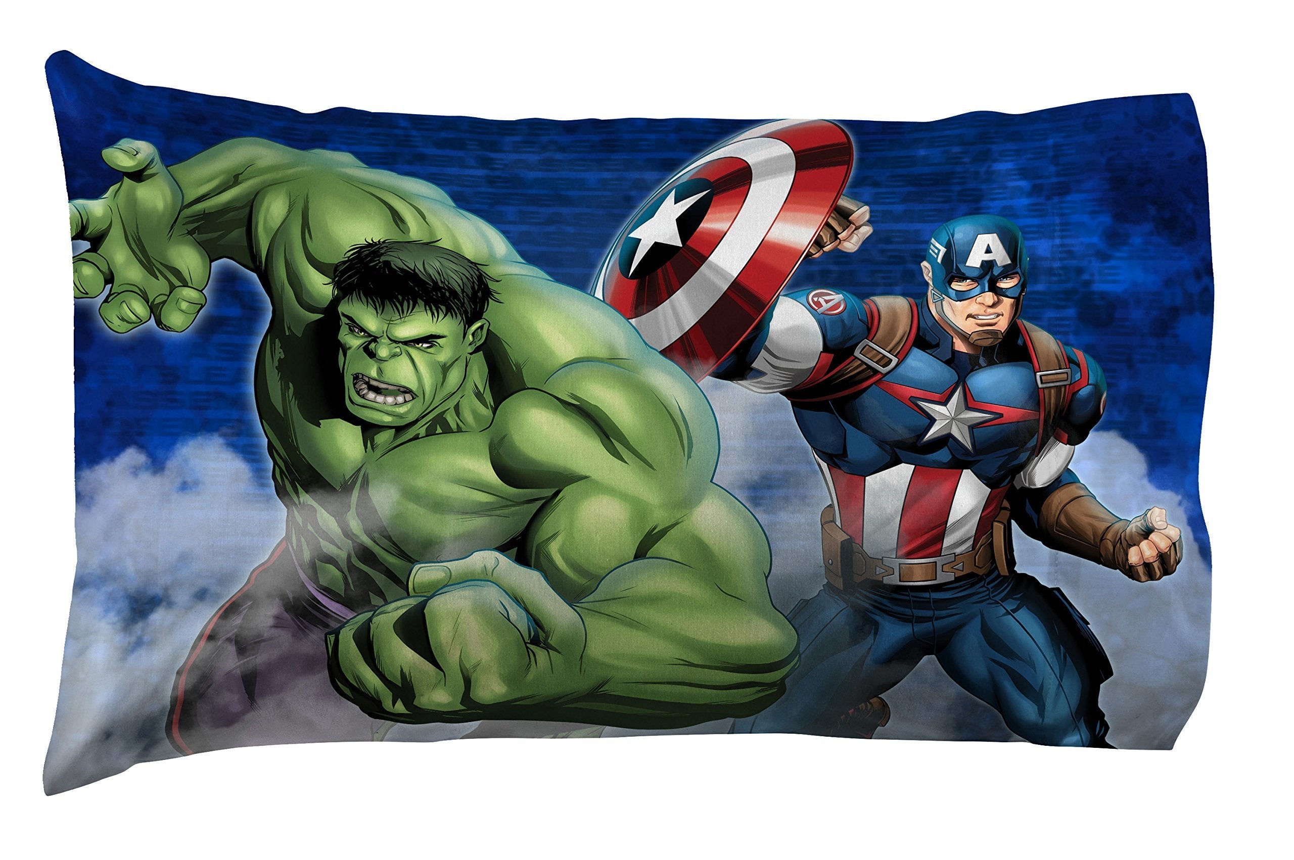 Avengers Collection Cartoon Superhero 5 Pieces Kids Full Bed Set, 100% Microfiber, Blue, Marvel