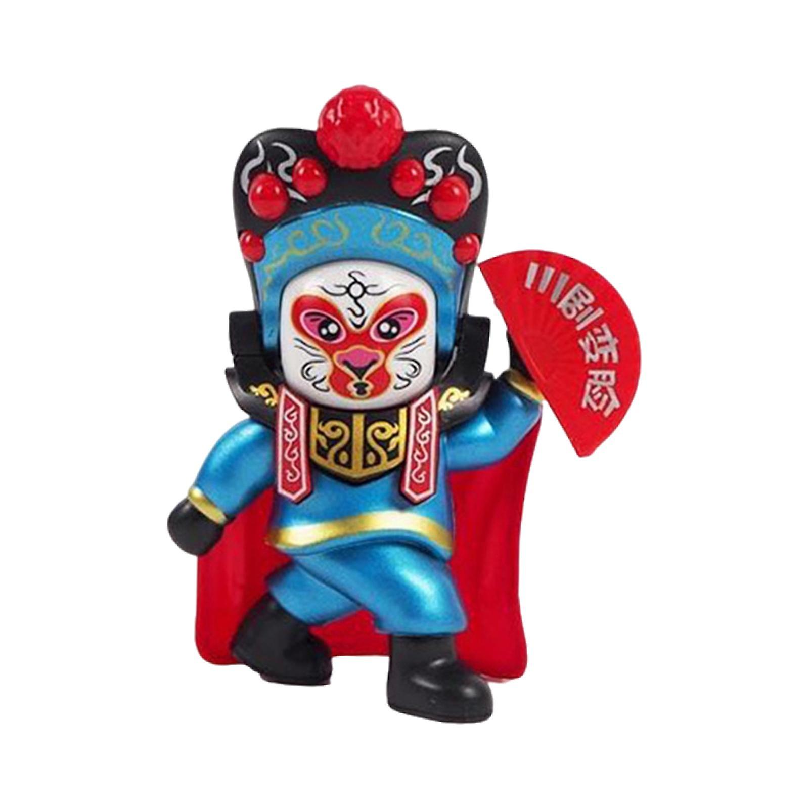 Sichuan Opera Face Changing Doll Children Toys Traditional For Souvenir Kids Blue