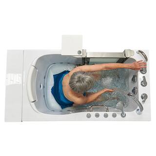 Ella Elite 52 in. Whirlpool and Air Bath Walk-In Bathtub in White Right Door Heated Seat Fast Fill Faucet2 in. Dual Drain 931075PH