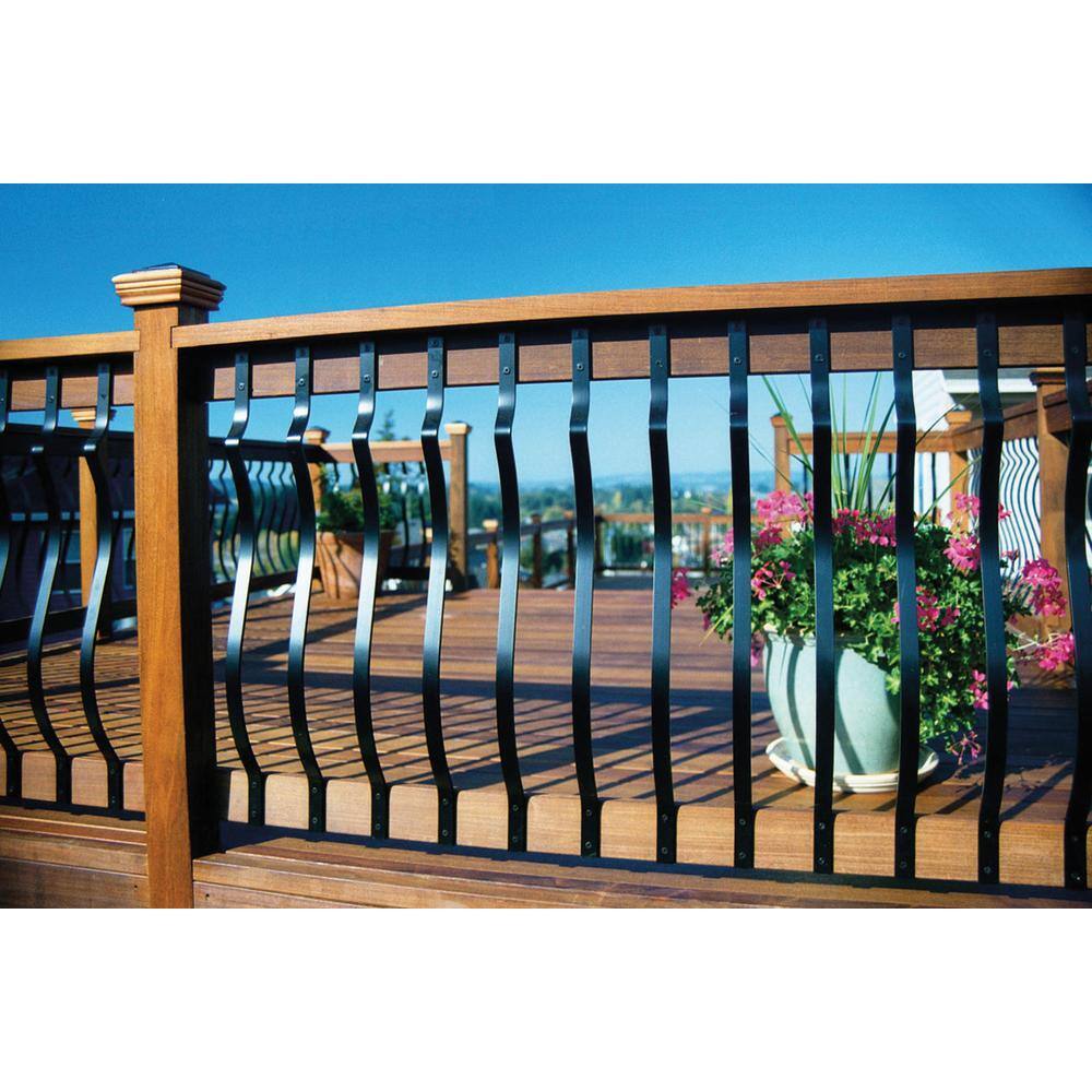 32-14 in. x 1 in. Black Aluminum Contour Baluster (14-Pack) 76807