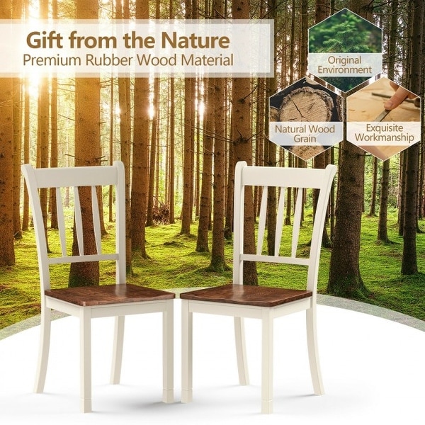 2 Pieces Solid Whitesburg Spindle Back Wood Dining Chairs - 18