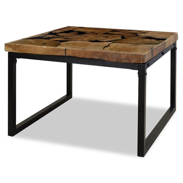 vidaXL Coffee Table Teak Resin 23.6