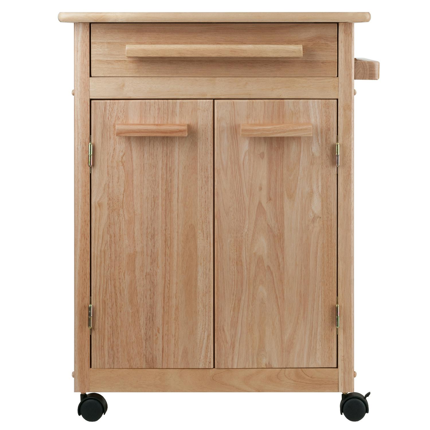 Winsome Wood Hackett Kitchen Storage Cart， Natural Finish