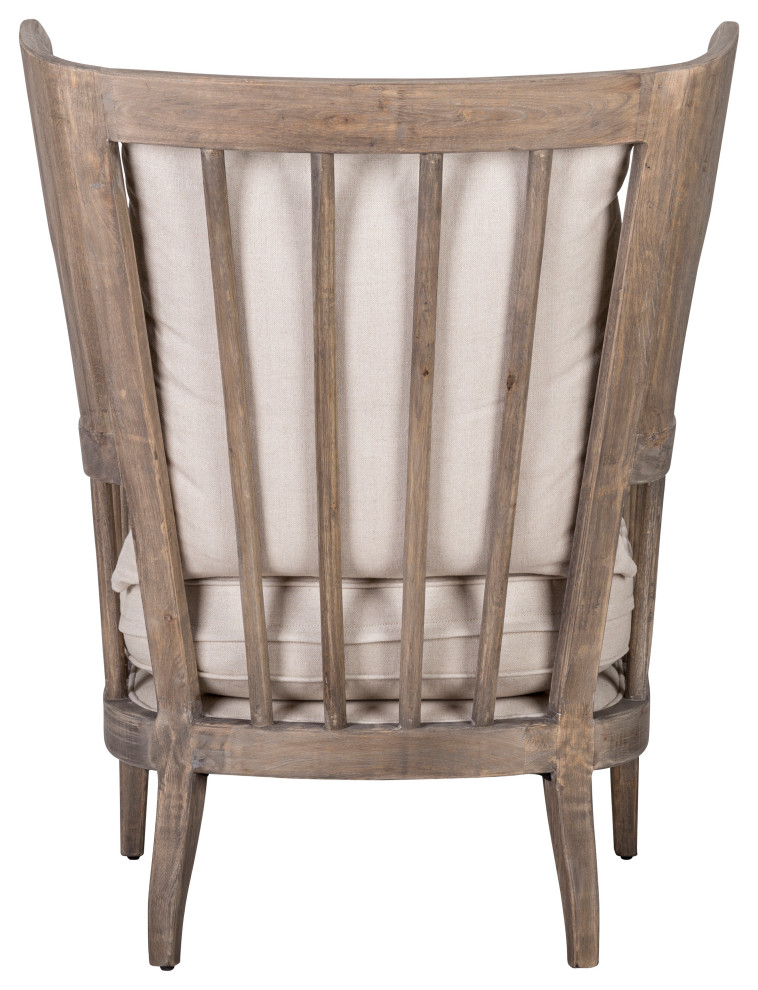 Lawrence Accent Chair Natural by Kosas Home   Farmhouse   Armchairs And Accent Chairs   by Kosas  Houzz