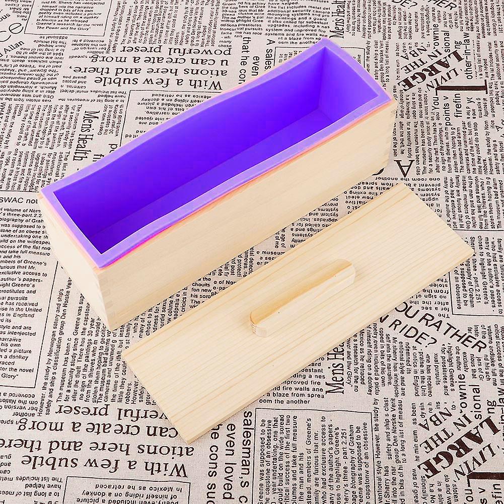 1200ML Rectangle Silicone Soap Mold with Lid DIY Tool for Baking Cake Ice Chocolate