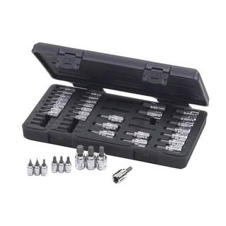 GEARWRENCH Pass-Thru 14 in. and 38 in. Drive SAEMetric HexSlottedPhillipsTorx Bit Socket Set (39-Piece) 890040